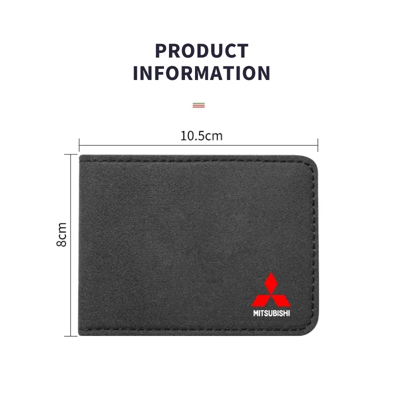 Car Driver License Holder Card Bag for Mitsubishi Ralliart Lancer Outlander Pajero L200 ASX Mirage Eclipse Montero EVO9 Galant