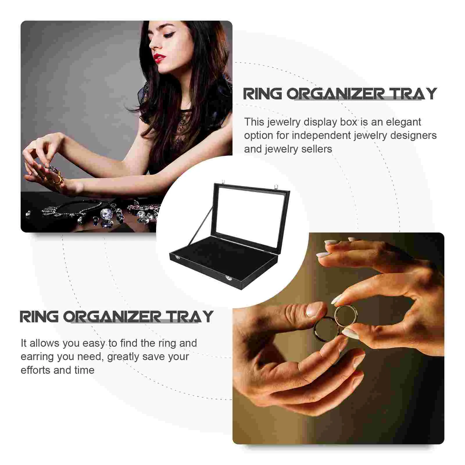 Ring Opbergdoos Showcase Lade Ringen Organisator Sieraden 100 Slots Display Houder