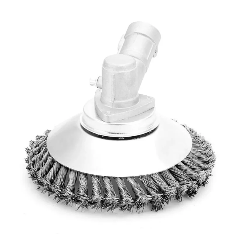 For Rounded Edge Weed Trimmer Edge Head Power Lawn Mower Garden Weed Brush Lawn Mower 6/8inch Carbon Steel Wire Break-Proof