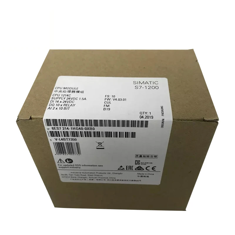 

Совершенно новый оригинальный модуль процессора контроллера ПЛК 6ES7 214-1HG40-0XB0 6ES7214-1HG40-0XB0 с интерфейсом промышленного управления RS485