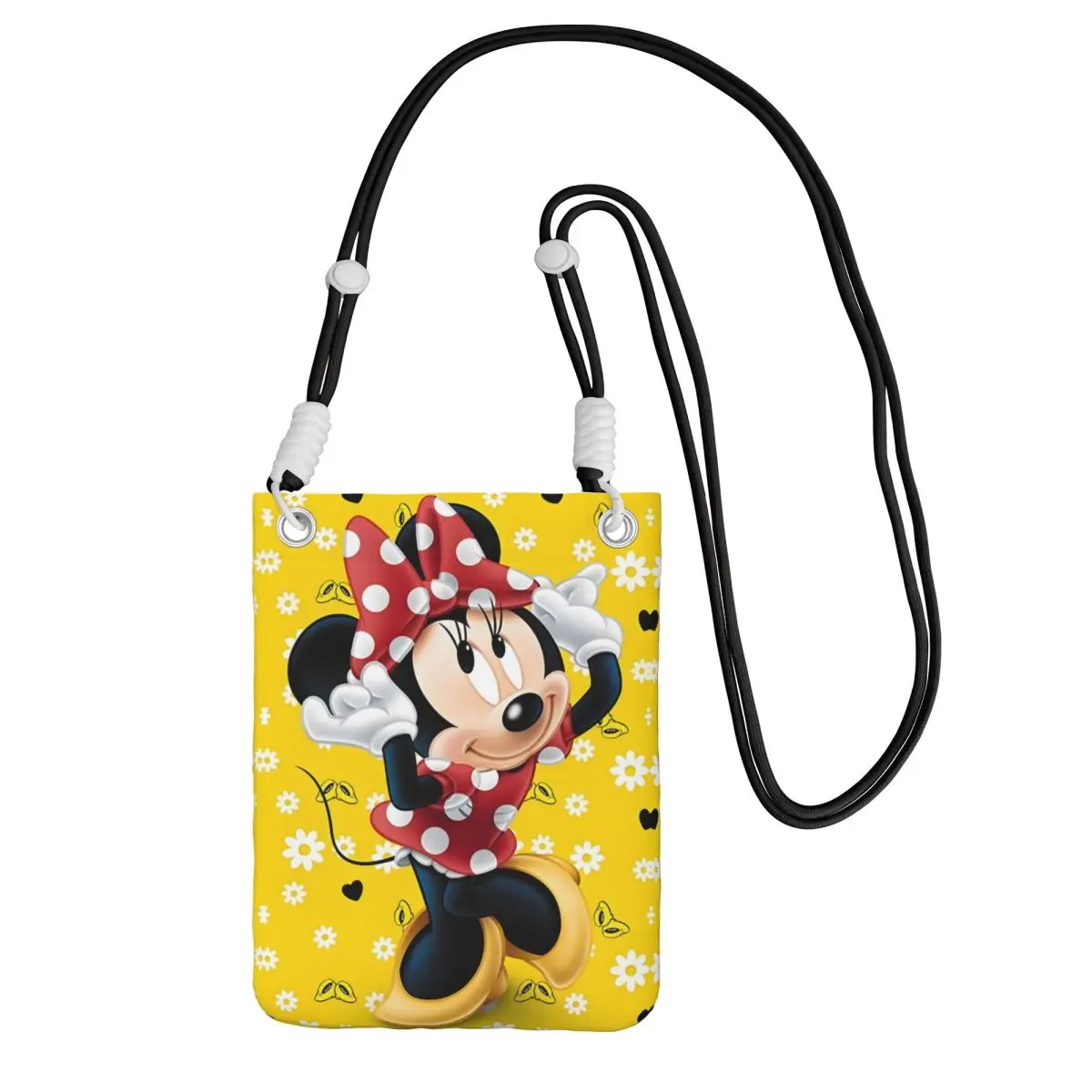 

Custom Mickey Mouse Carry A Mobile Phone Bag Diagonally Men Women Cartoon Character Mobile Phone Bag Cycling Phone Money Pouch