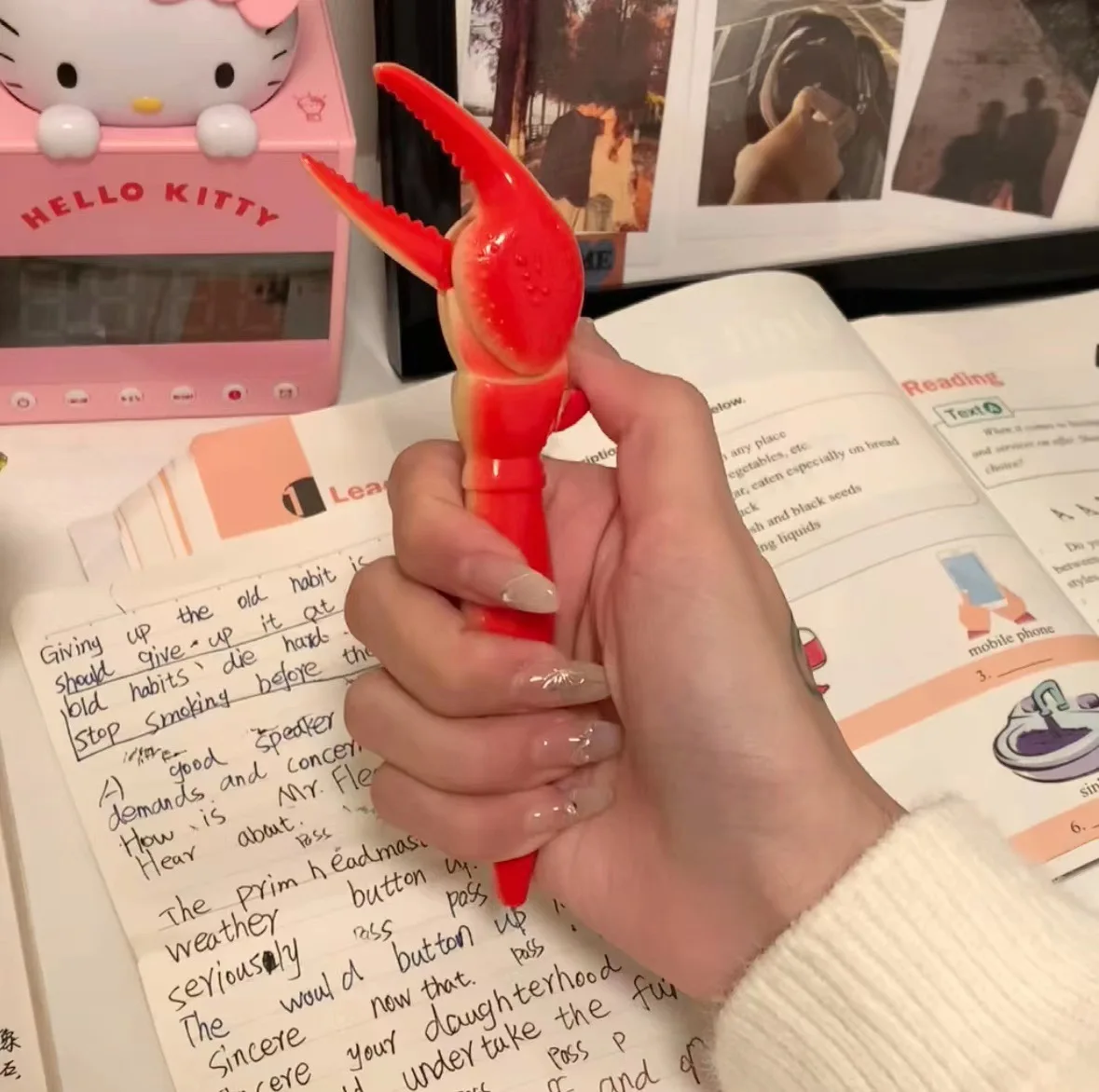 Imagem -04 - Neutro Lobster Claw Pen Neutro Claw Pen Personalidade Criativa Press Clamp Fun Signature Pen 10 Pcs