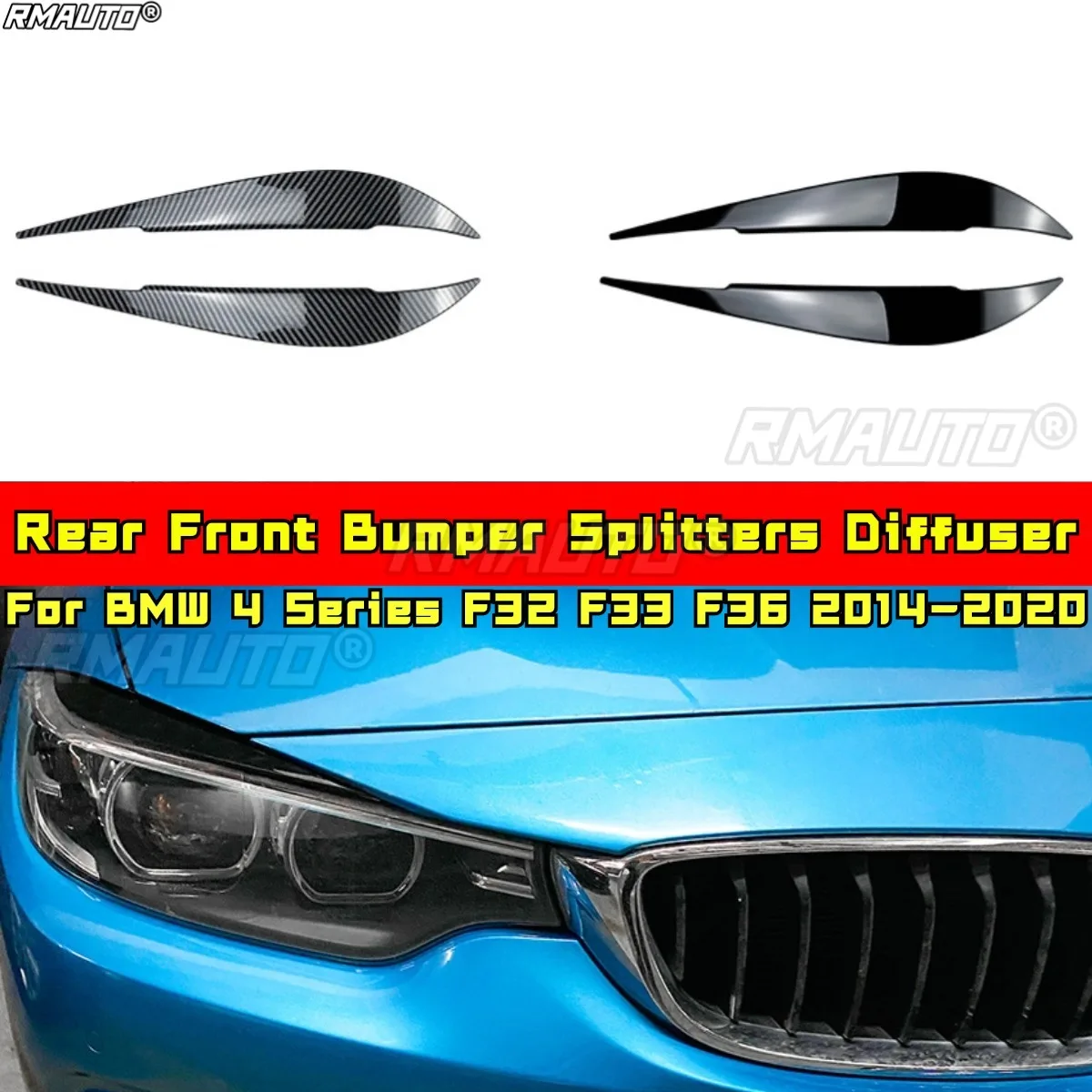 

Auto Head Light Lamp Eyelids Eyebrow Headlight Decoration Car Styling Trim for BMW 4 Series F32 F33 F36 2014-2020 Accessories