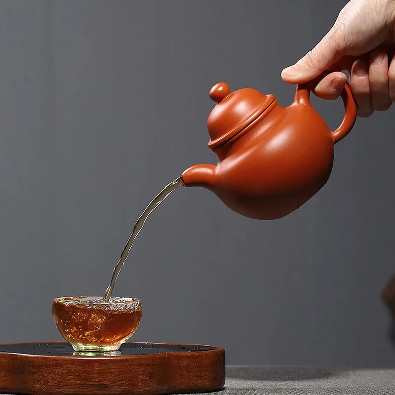 300CC Chinese Ore Beauty Kettle Yixing Clay Teapot Puer Tea Set Spherical Tea Pot Kung Fu Zisha Teaware Fine Gift