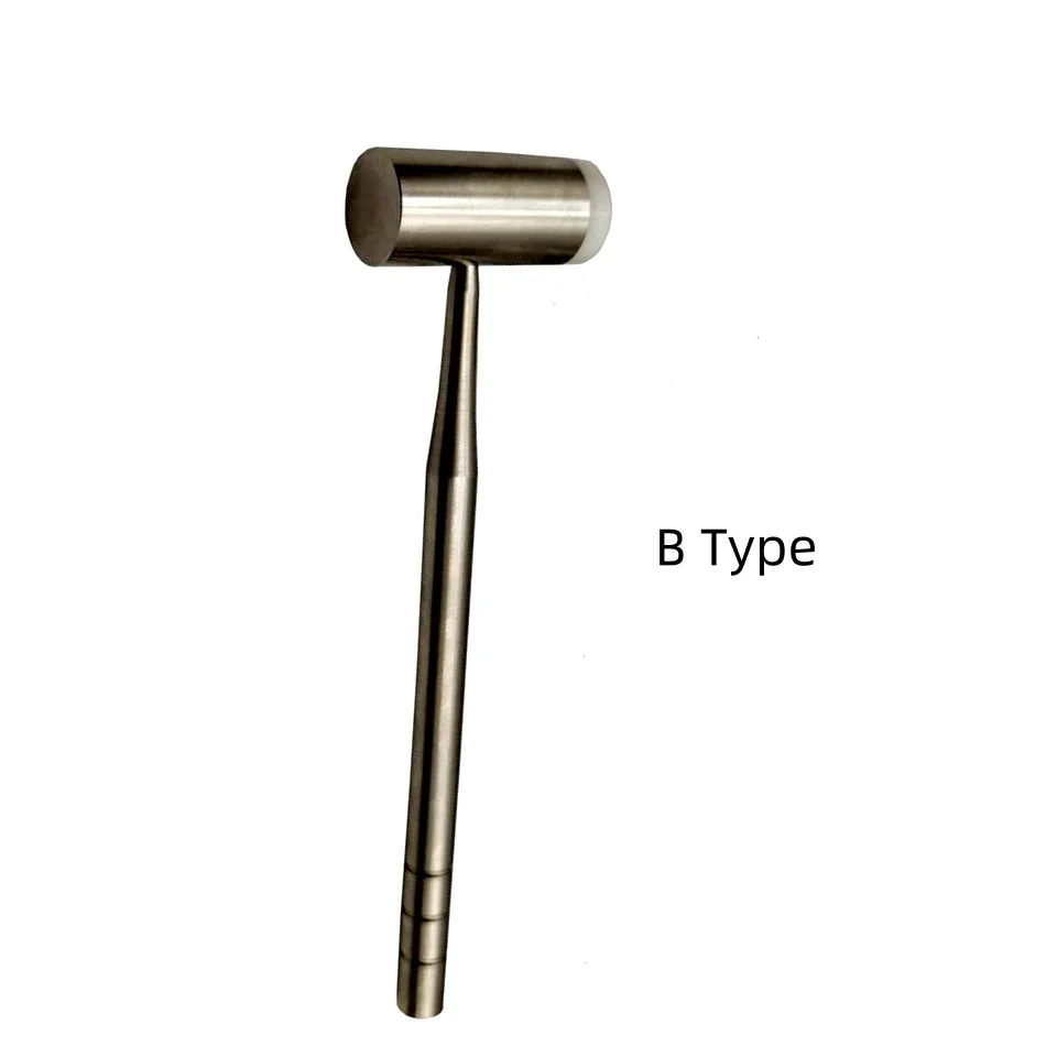 DentalS Bone Hammer Double-headed Nylon Stainless Steel Handle Autoclave Teeth Surgical Extraction Tool Dentist Instrument
