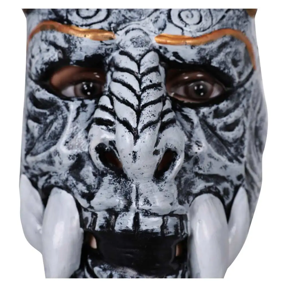 Hannya-máscara facial assustadora para homens, anime, fantasia fantasma japonesa, fantasia cosplay, capacete disfarçado, acessórios de Halloween para adultos