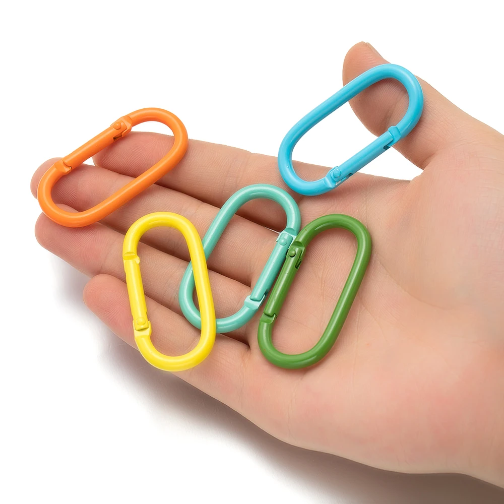 5pcs Oval Clips Trigger Spring Buckle Snap Hooks Clasp For DIY Keychain Key Ring Handbags Making Material Accessories Supplies