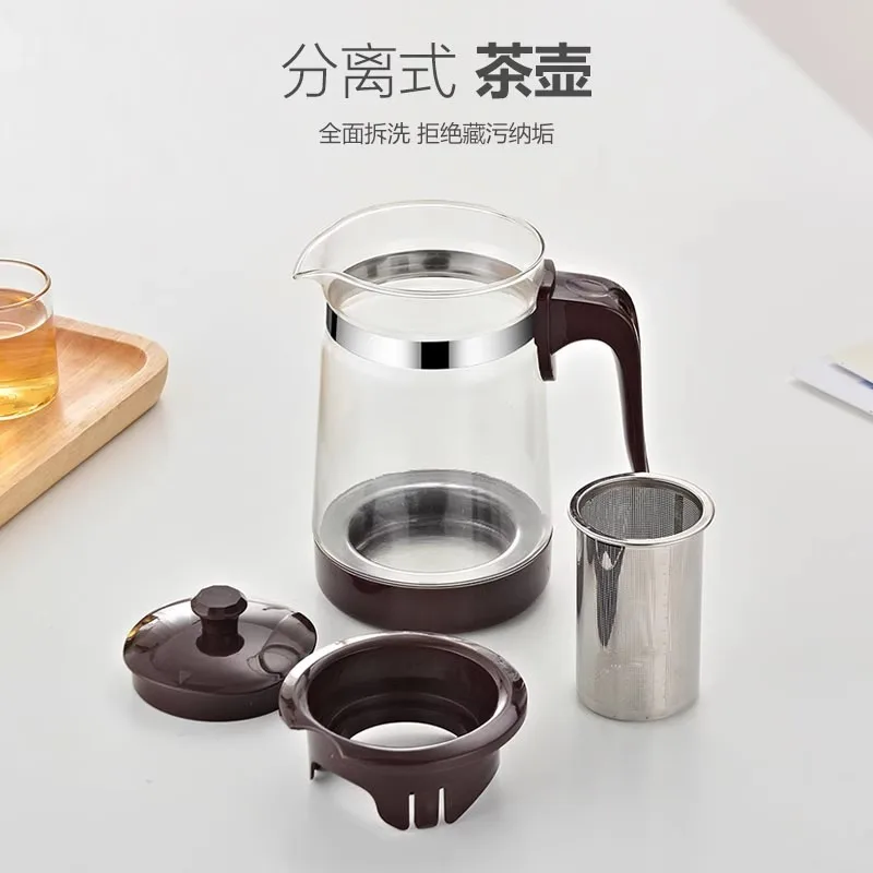 HMLOVE Heat Resistant Glass Teapot Puer Kettle Tea Infuser Filter High Borosilicate Chinese Teawear Flower Pot 700-900ML