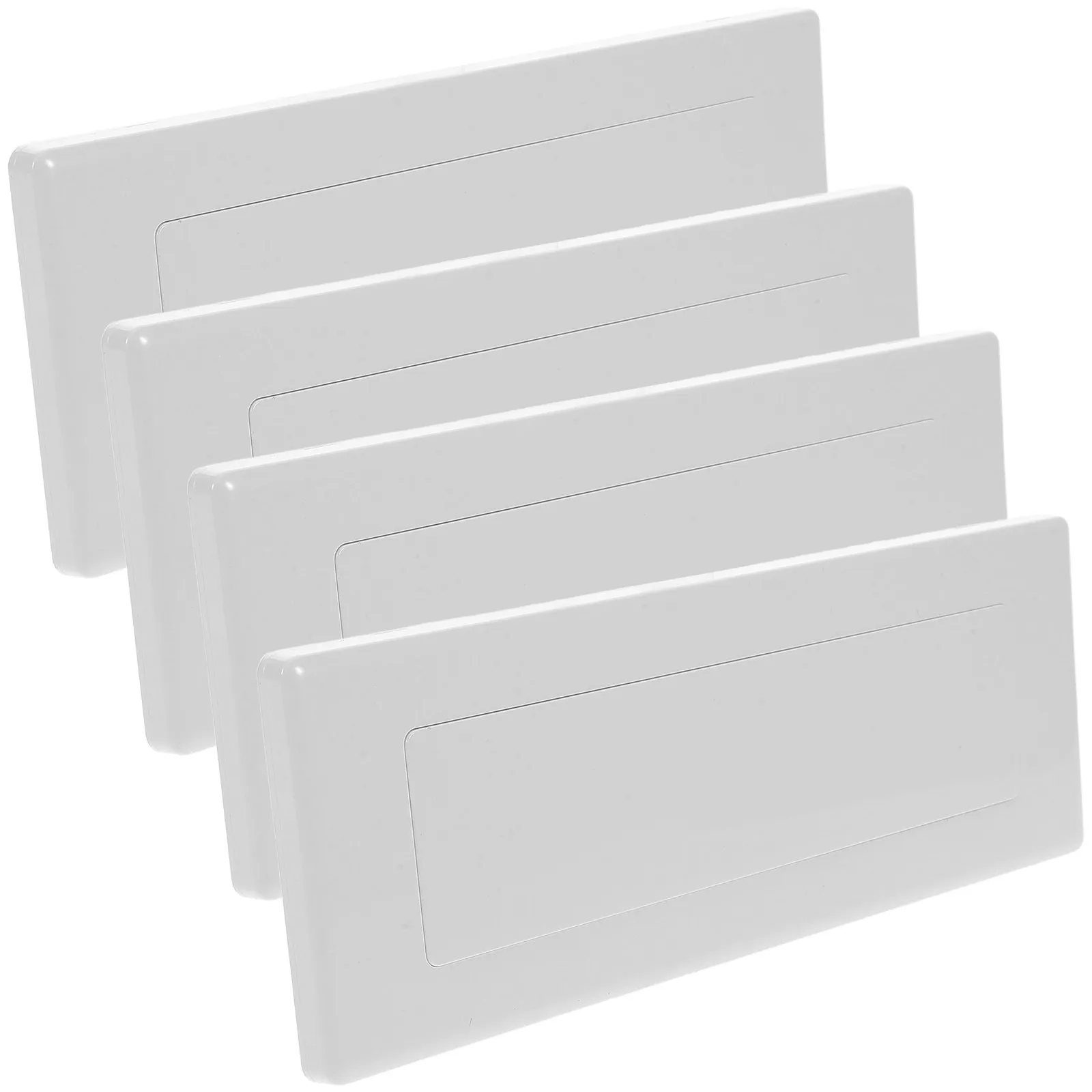 

4Pcs Blank Wall Plate Junction Box Cover Plastic Electrical Outlet Replacement Panel Easy Installation Electrical Box Cover