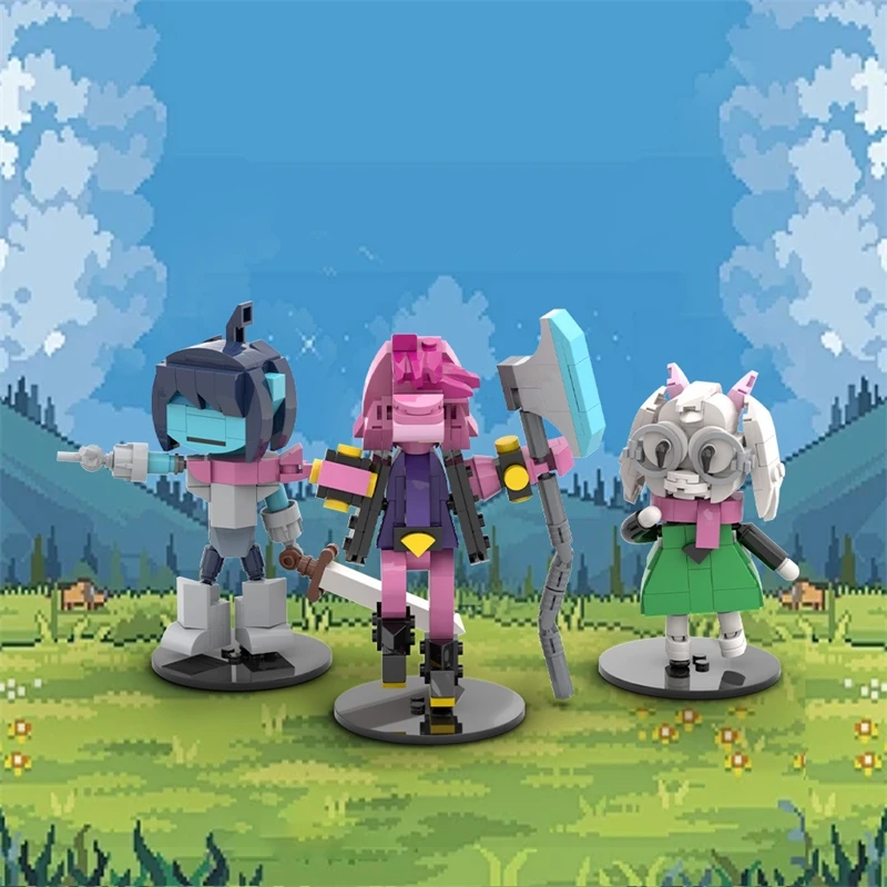 ชุดตัวต่อ MOC เดลตารูน คริส ซูซี่ ราลเซย์ ของตกแต่งโต๊ะน่ารัก ชุดมินิฟิกเกอร์สามคน สำหรับวัยรุ่น เด็ก ของขวัญวันฮาโลวีน