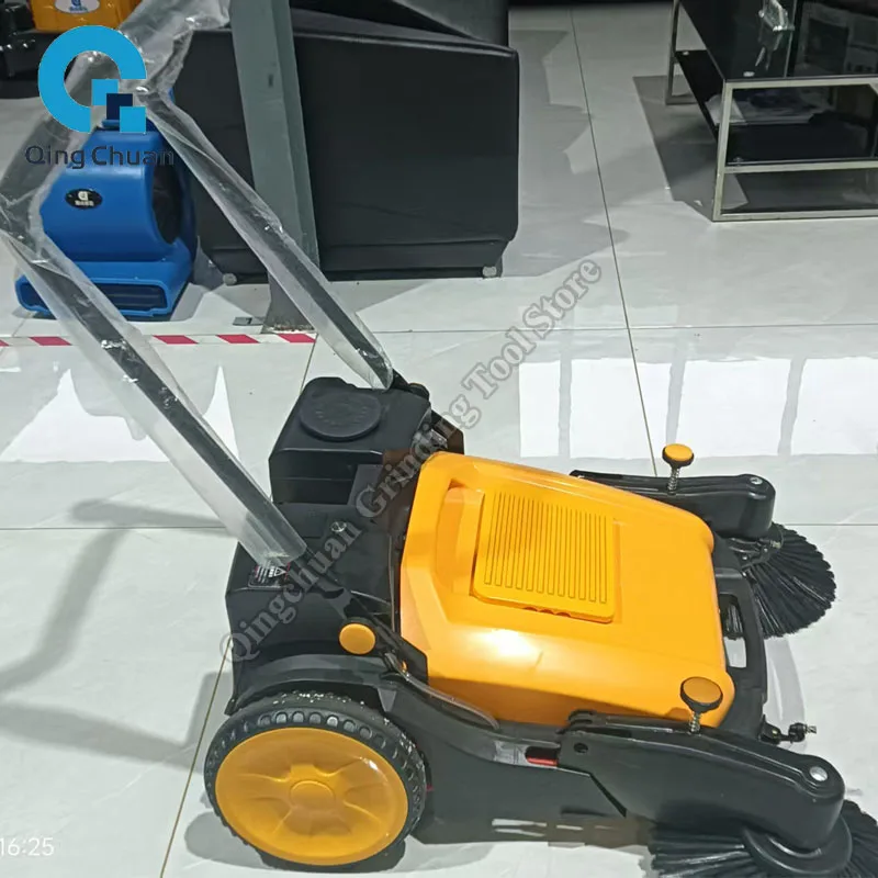 Hand Push Sweeping Machine Spray Sweeping Integrated Machine Unpowered Leaf Falling Dust Sweeping Vehicle