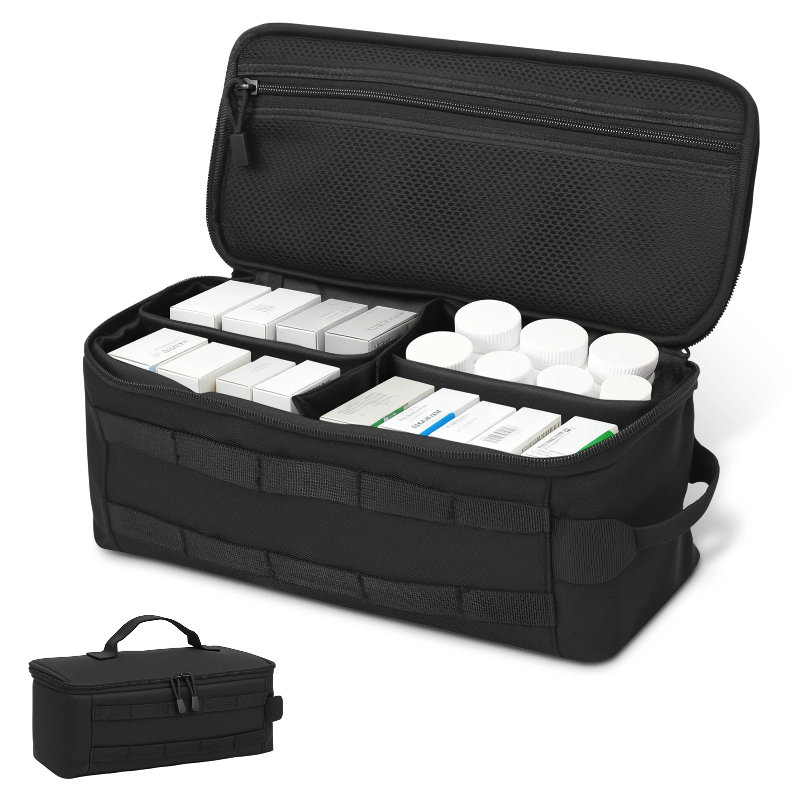 

Portable First Aid Bag Medical Carry Bag Pill Bottle Organize for Home Outdoor Emergency Traveling First Aid Kit