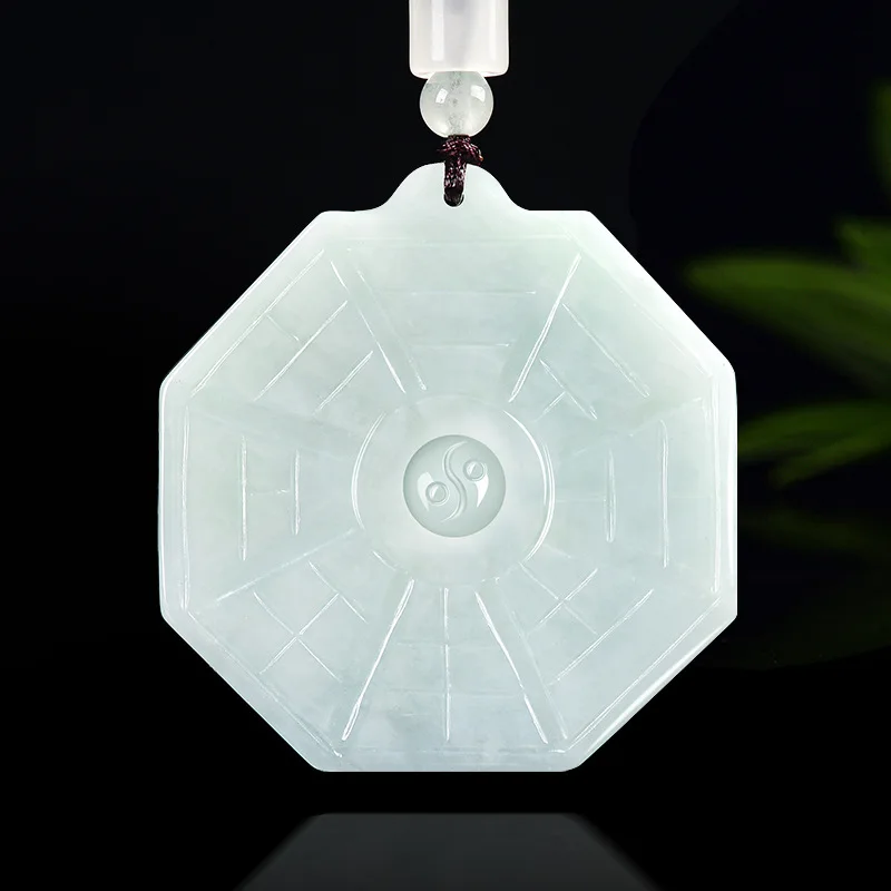 

Мьянманский жадеит Тай Чи кулон ожерелье талисманы камень резной амулет бирманский нефрит роскошные подарки из натурального драгоценного камня для женщин