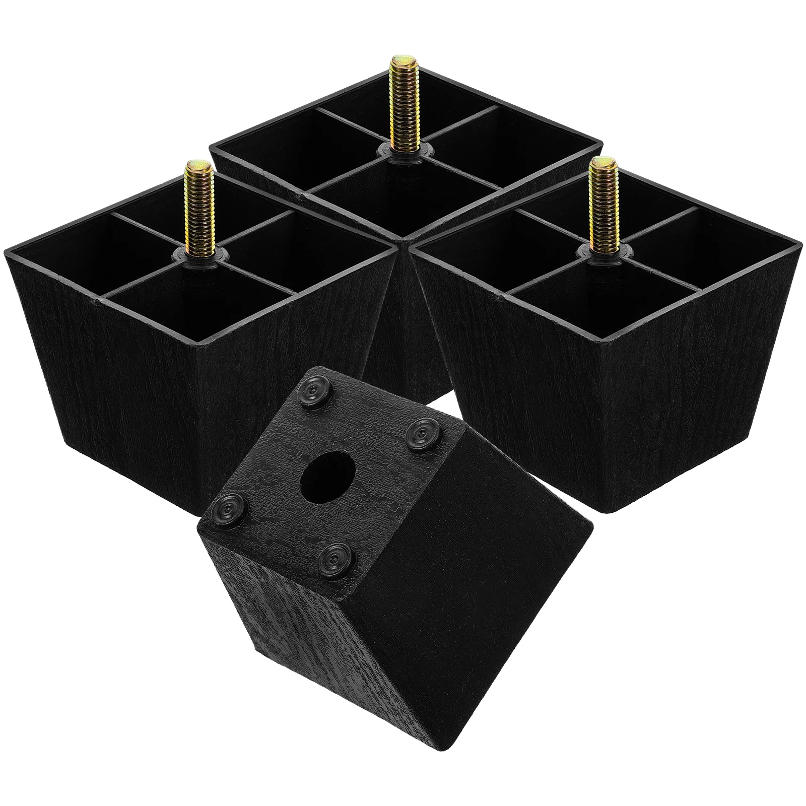 

4 Pcs Furniture Legs Square Replacement Sofa Feet Cabinet Chair Couch for Dresser