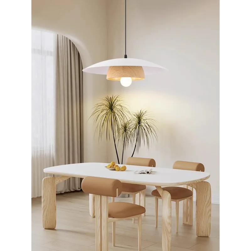 

Restaurant Chandelier New Chinese Retro Log Style Dining Table Bar Light Designer Creative Flying Saucer Single Head Chandelier