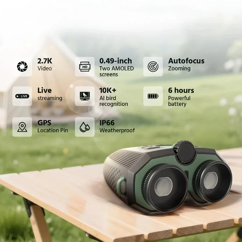 WILLFINE AI-Powered 25x Zoom Stabilized S7 Smart Binoculars for Camping Hiking & Security