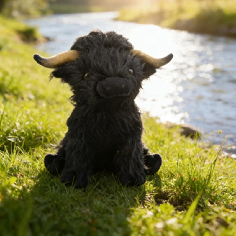 27 cm mignon Highland vache jouets en peluche peluche Animal jouet poupées Simulation cheveux longs vache en peluche pour enfants cadeau d'anniversaire décoration de la maison