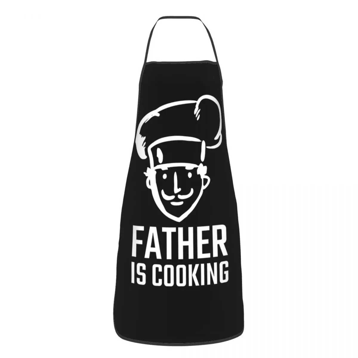 Father Is Cooking Aprons Chef Cooking Baking Tablier Bib Kitchen Cleaning Pinafore for Women Men