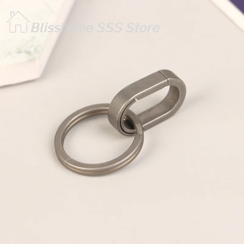 【S】Titanium Alloy Mini Key Ring Connection Buckle Universal Joint Auxiliary Ring Connection Bayonet Ring Personality Creativity