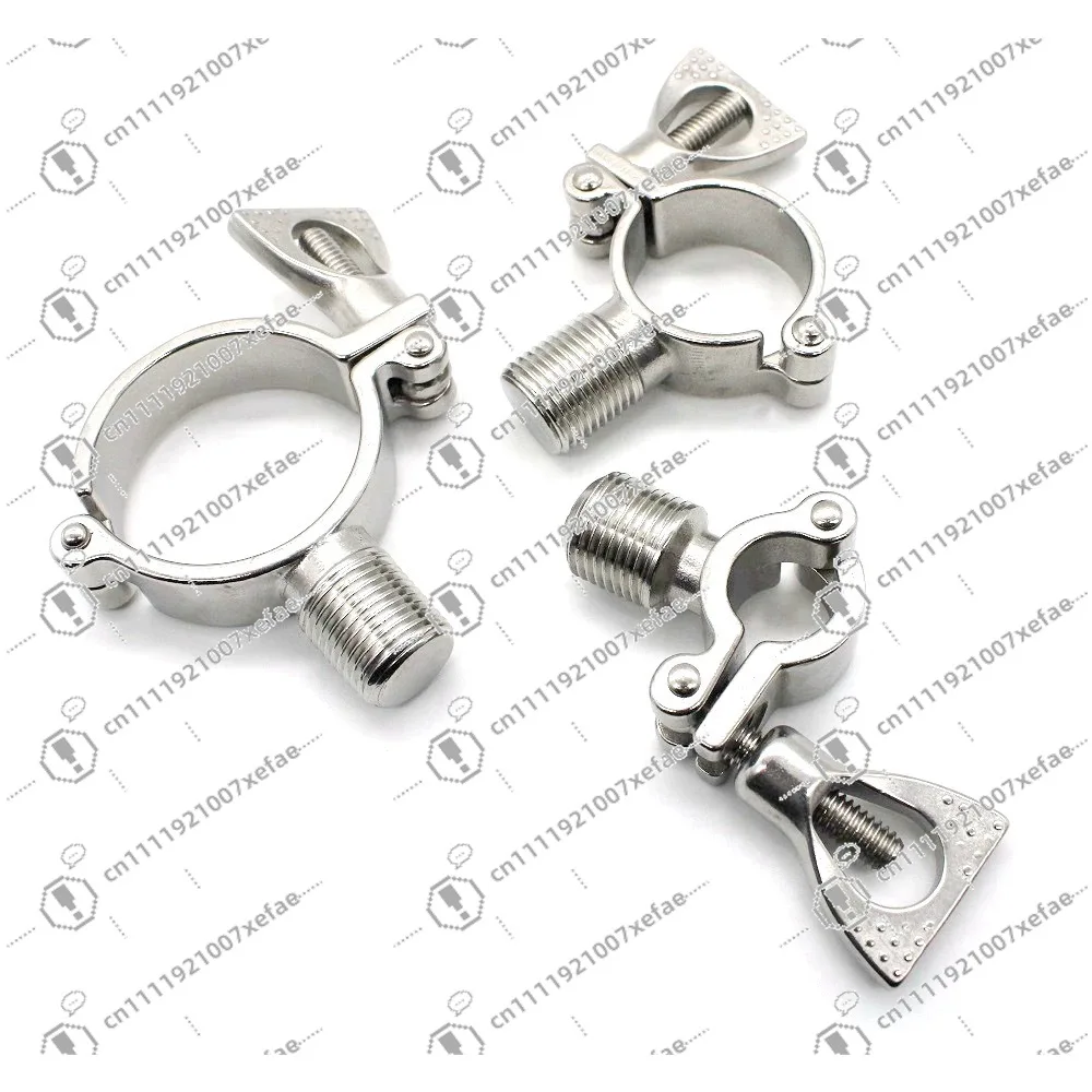 ISO Sanitary Male Tilt Tri-Clamp Fittings SS304 Food Grade 1/2'':4' Tube Clamp Support for Stock Cargo Rack G1/2