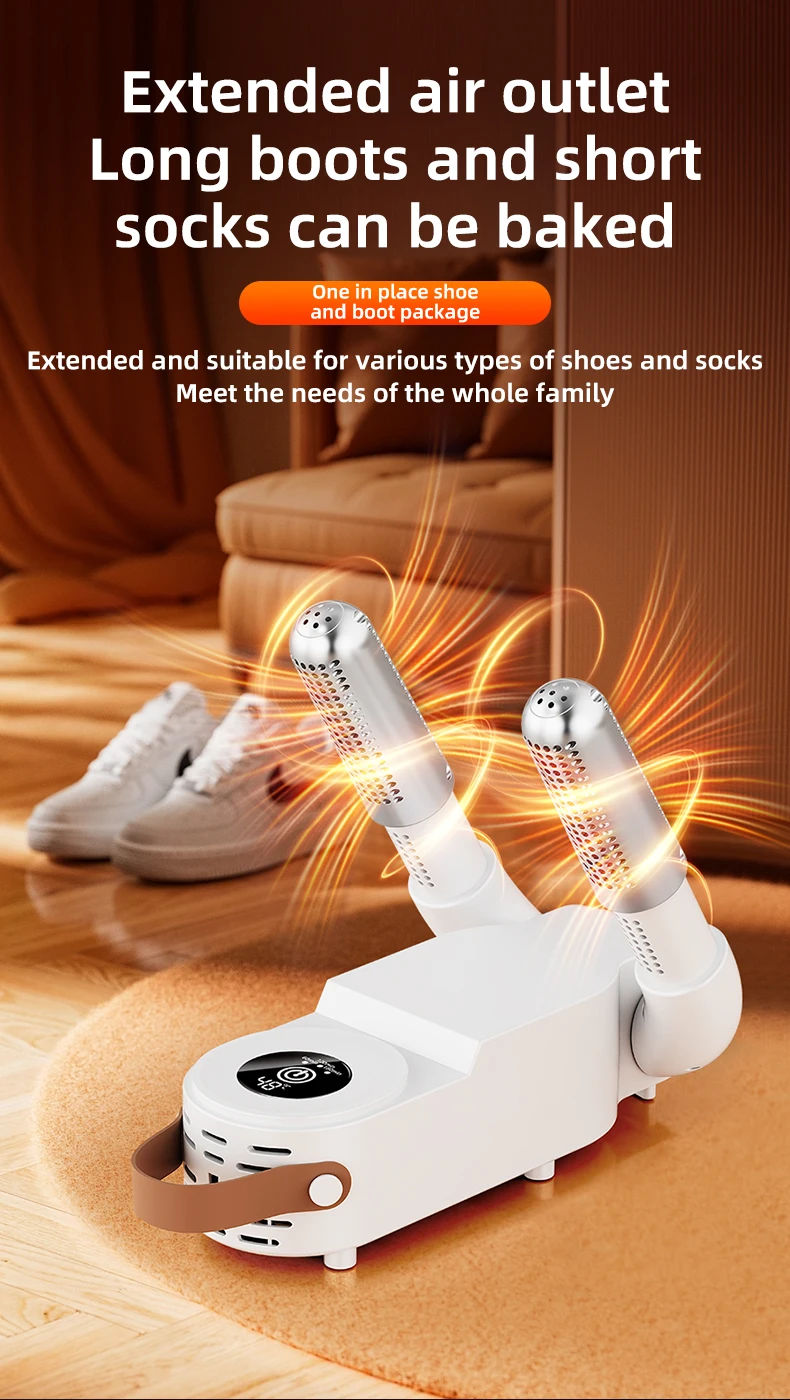 Schuhtrockner UV-Schuhsterilisator Intelligenter Timer Schuhtrockner Geruchsbeseitiger Socken-Stiefel-Deodorizer Faltbarer Schuh-Heiztrockner – Detail 10