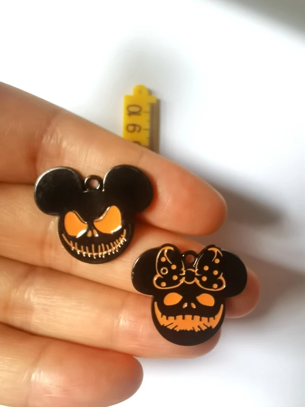 

10 PCS Halloween mickey minnie Charm Charms Earrings DIY s Key chain Necklace Pendant Bracelet Jewelry Gift