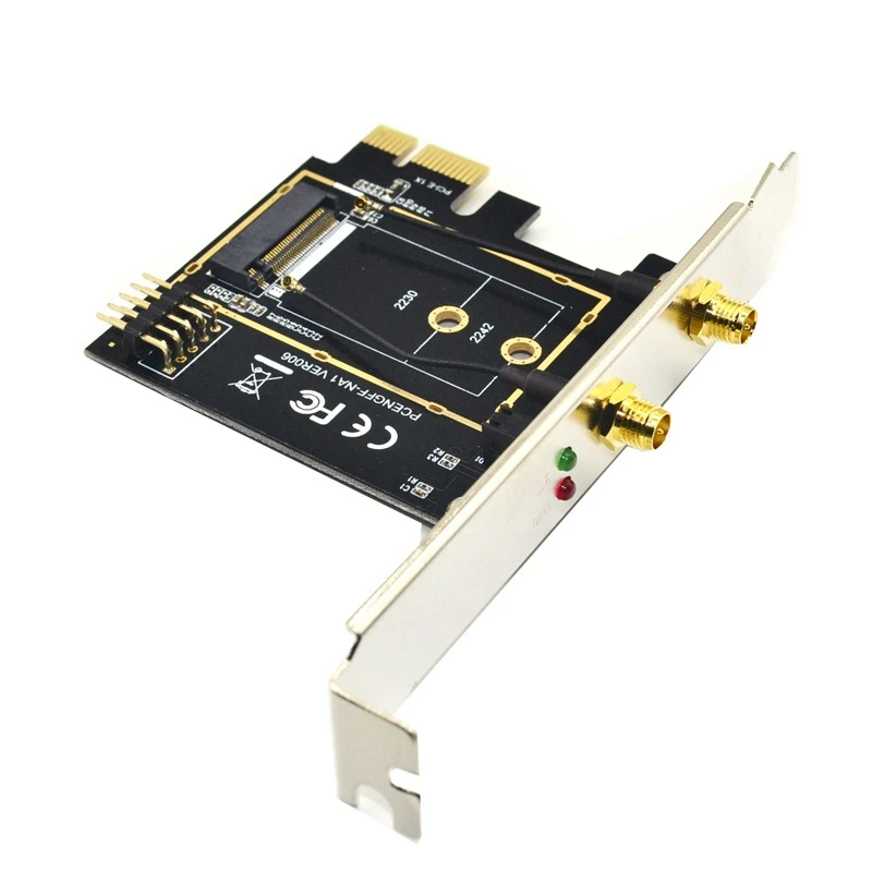 BFYLW M.2 Adattatore Wifi M2 Ngff Chiave AE a Mini Pci Express Wifi Raiser PCI-E 1X NGFF Supporto Wireless Mini Pcie Scheda di Rete A