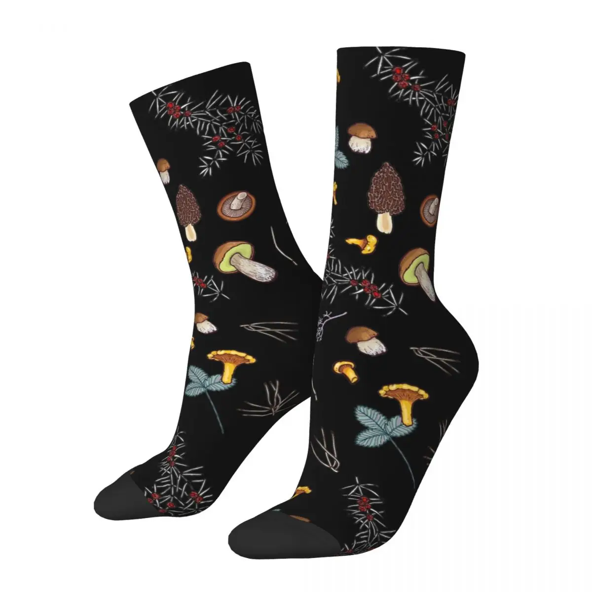 

Dark Wild Forest Mushrooms Socks Men's Women's Polyester Casual Socks Spring Summer Autumn Winter Middle Tube Stockings Gifts