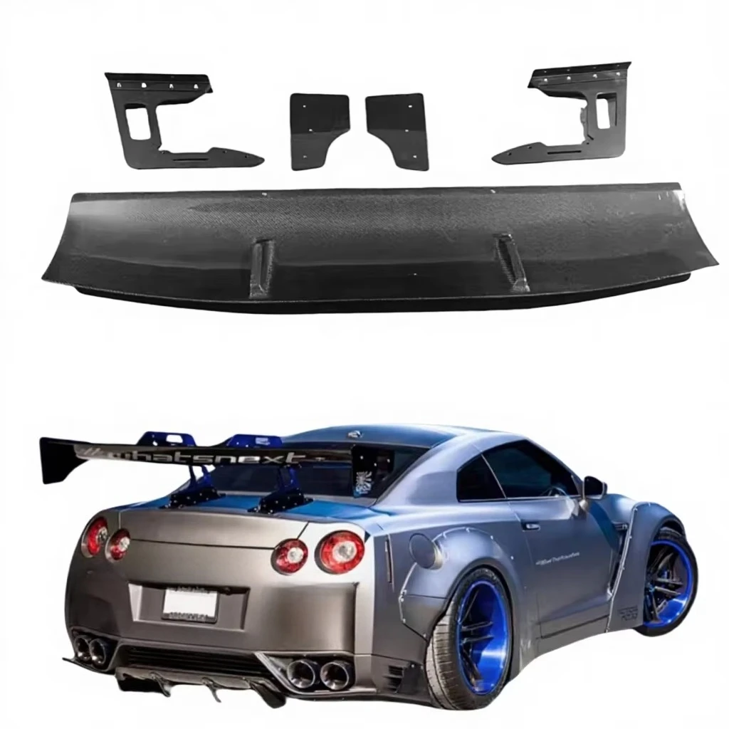 

GTR R35 Spoiler LB Style Trunk Lid Spoiler Carbon Fiber Fixed Wing for GTR R45 GT-R35 Carbon Fiber Tail Wing