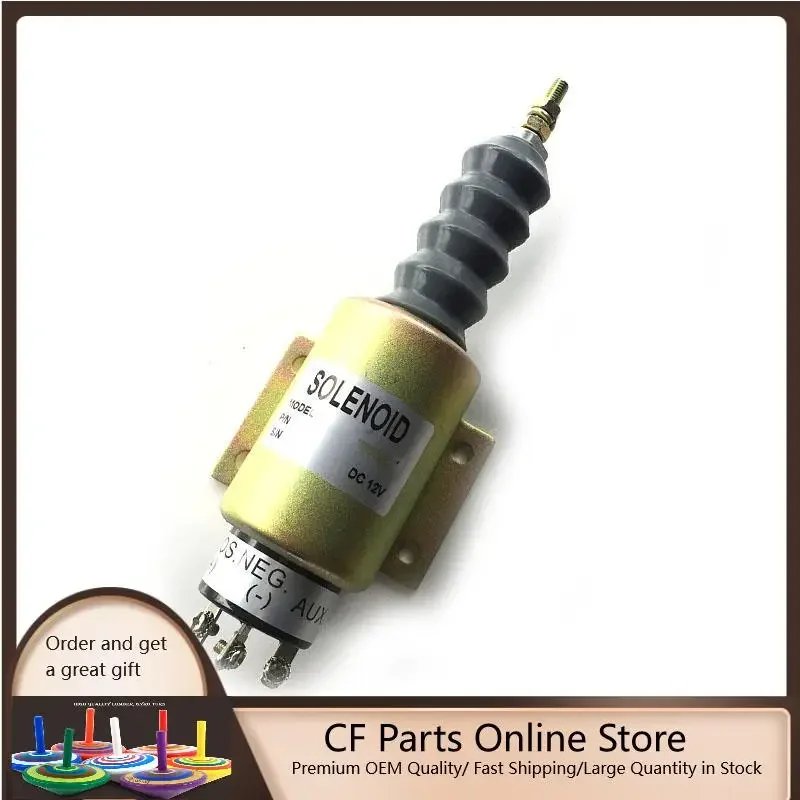 

Stop Solenoid 2000-4505 2001-12E2U1B2S1A 3 Terminals for Woodward 12V