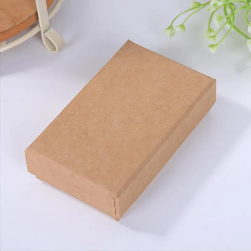 Concise Style Bookmark Kraft Paper Packing Case Jewelry Organizer Box Engagement Ring For Earrings Necklace Bracelet Gifts 30Pcs