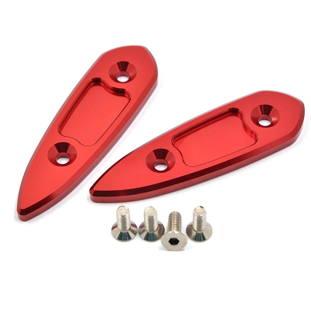 Fits for Yamaha YZF R3 R25 ABS YZFR3 YZF-R3 YZF-R25 2015-2018 Motorcycle Mirror Block Off Plates Mirrors Blanking Base Hole Caps