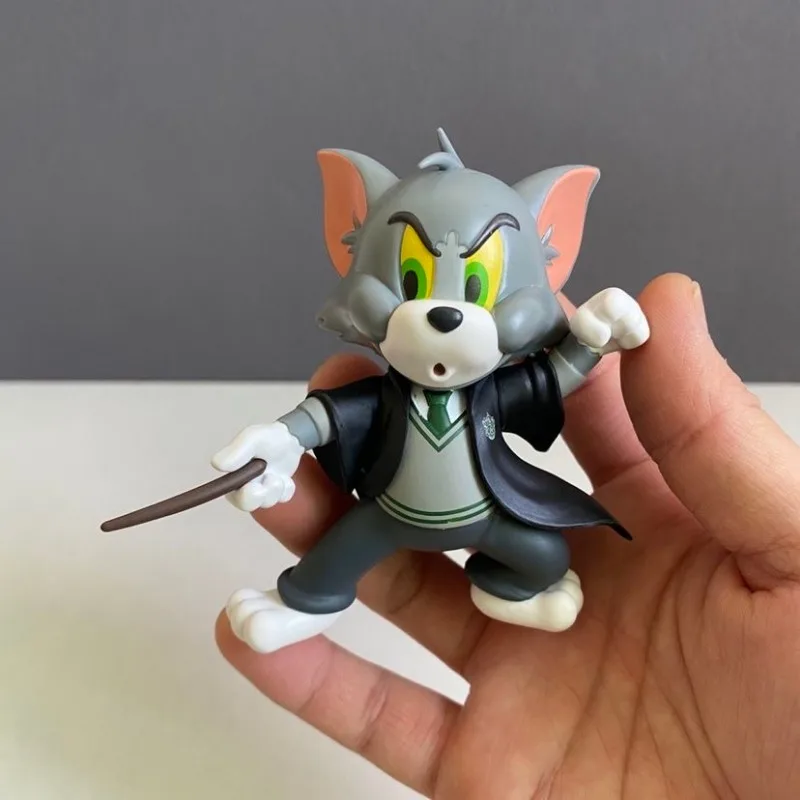 6 sztuk/worek Bandai Tom i Jerry Figurki Anime Kolekcja Ozdoby Model Zabawki Prezent Urodzinowy