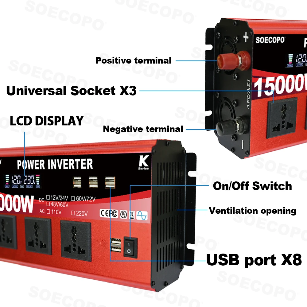 15000W Solar Kit for Home with Battery | Flexible Solar | 100A Controller 220V/110V Inverter (1400W Rate) for RV/Fish/car/tent