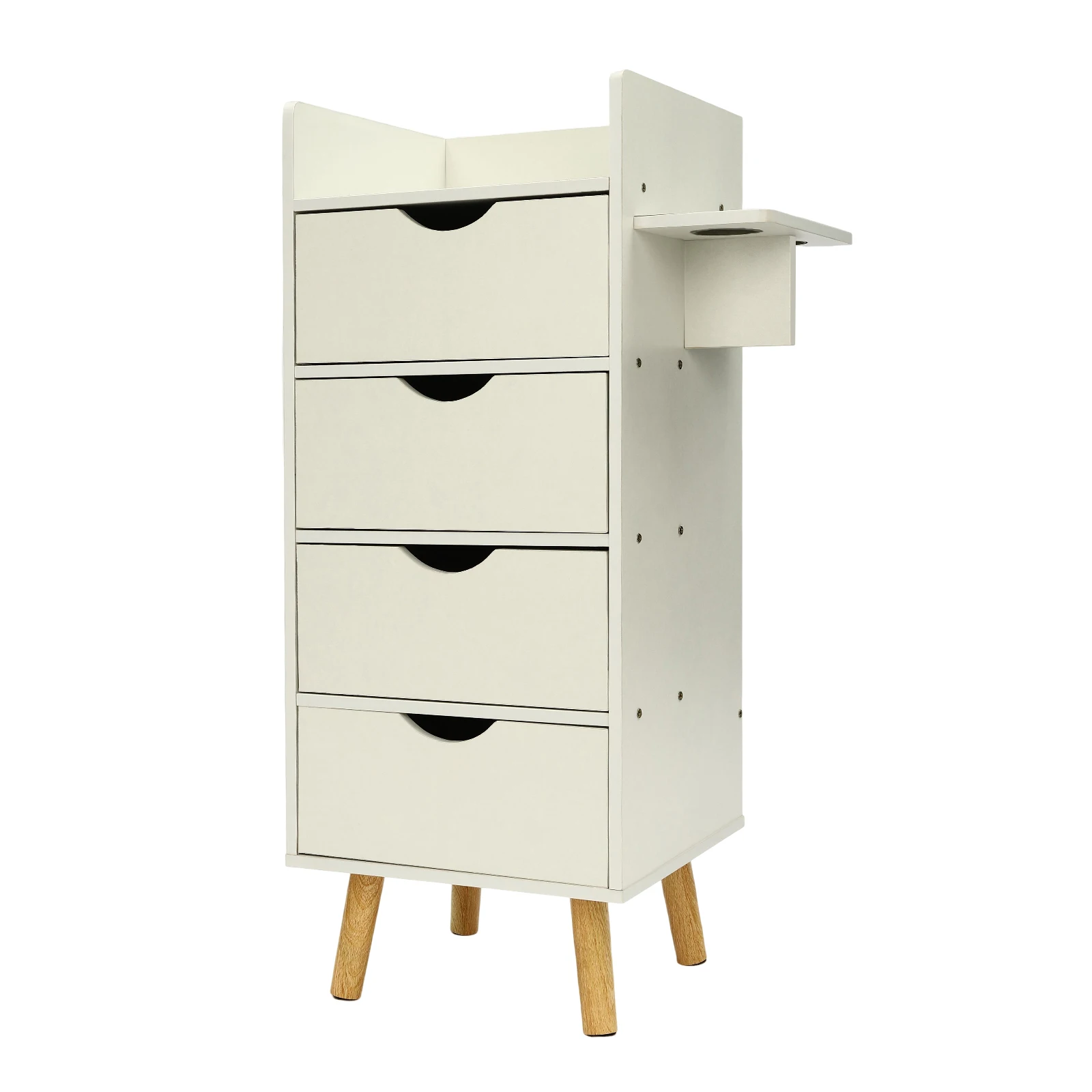 

Salon Storage Cabinet, Storage Cabinet with Hair Dryer Holder, Barber Salon Storage Cabinet with 4 Drawers for Hair Salons