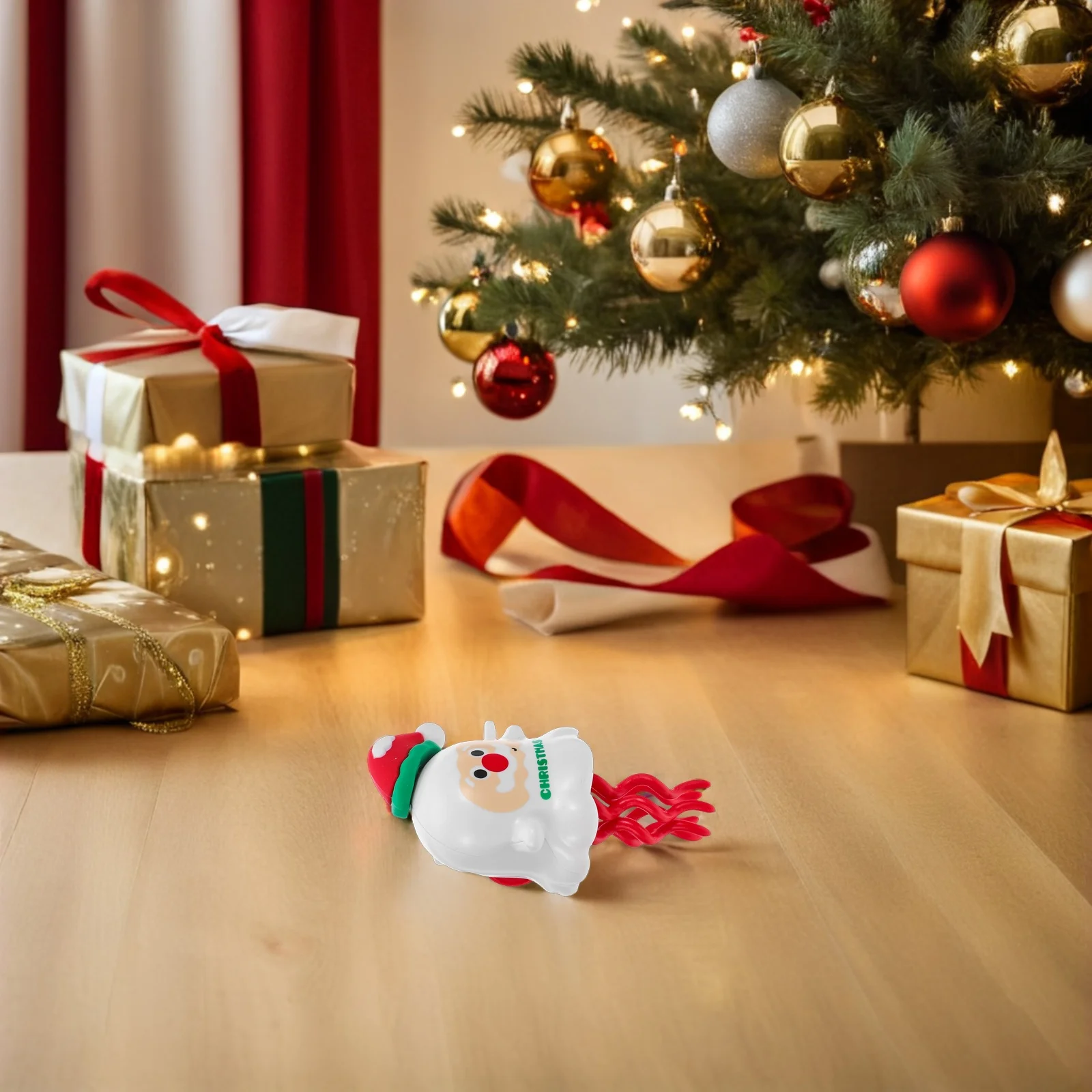 Feiertagsfeierbevorzugungen zum Aufziehen, Weihnachtsmann, Oktopus für Kinder, Weihnachten