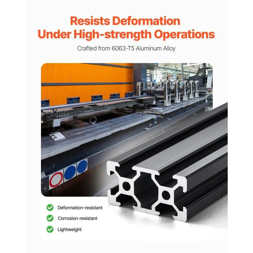 39.4in T Slot 2040 Aluminum Extrusion Linear  Anodized for CNC Projects 4PCS Durable High Precision  System