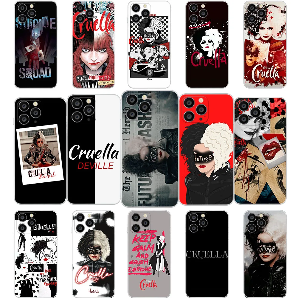 NB-18 Cruella Soft чехол для OPPO VIVO Reno A17k A77s A78 Findx5 8 8t Y35 Y22s Y16 Y02s Y02 Y01 X80 V25 Pro