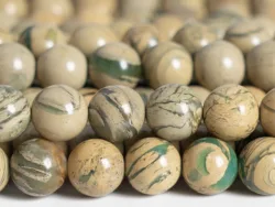 Genuine Natural Yellow Green Canyon Jasper Beads Grade AAA Gemstone Round Loose Beads 4/6/8/10mm for Jewelry Making