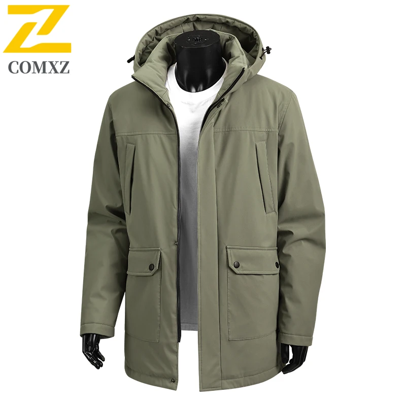 Men's Extremely Cold Warm Parka Winter Retro Multi-Pocket Cargo Jackets Men Long Snow Coat 2025 Casual Windproof Padded Jacket
