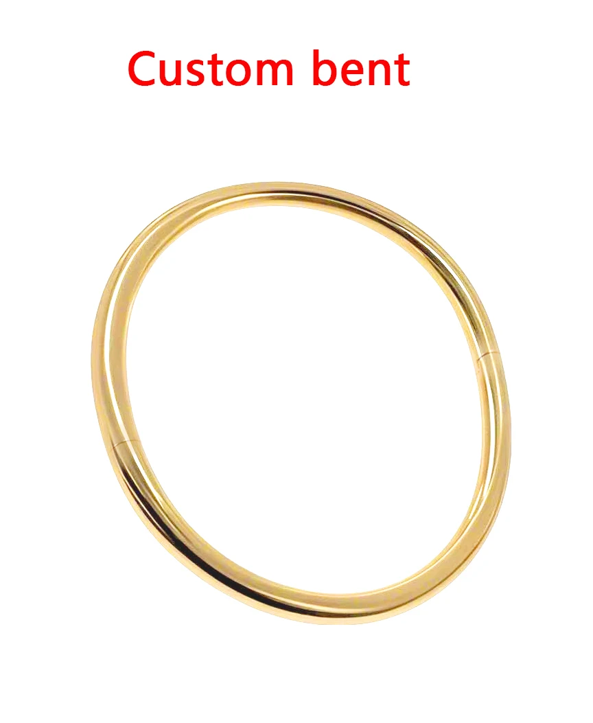 

stainless steel slave locking collar choker necklace bent choker