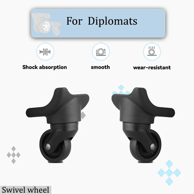 

For Diplomat W014 Anti-Shock Luggage Wheels Smooth Rolling Swivel Casters Universal Suitcase Repair Kit