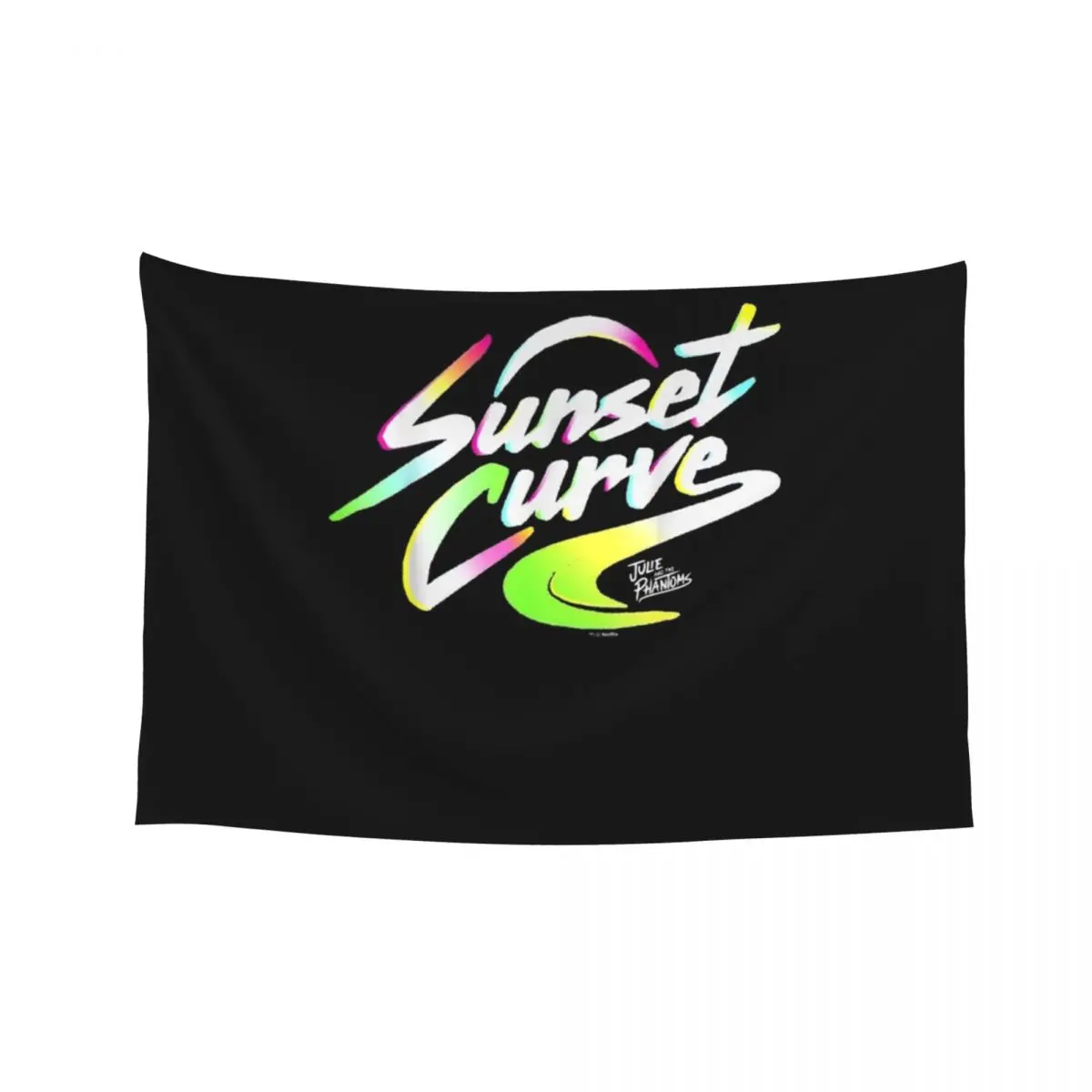 

Julie And The Phantoms Sunset Curve Logo T shirt-png Tapestry Home Decor Accessories Home Decorating Room Decorator Tapestry