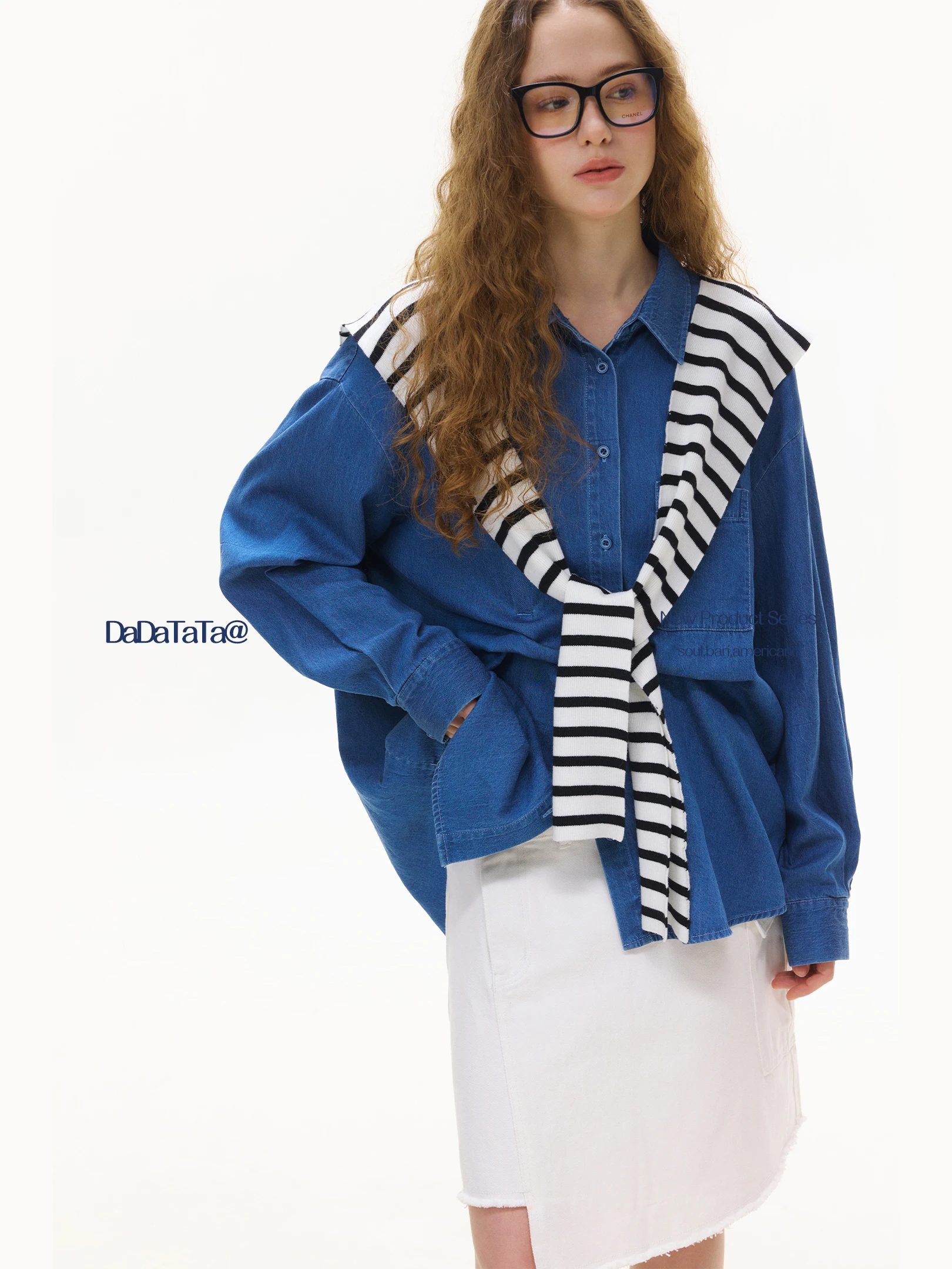 

Spring New Arrival Thin Casual Shirt Shawl Set Women's Fashion Ensemble JGGU Newton Weekend DADATATA2026 Pure Color Long Sleeve