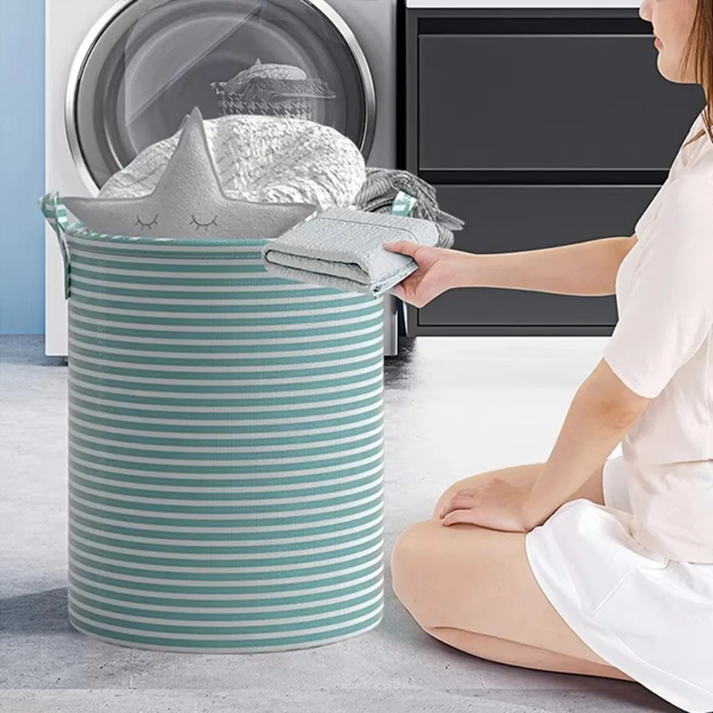 High Quality Foldable Laundry Basket Large Capacity Dirty Clothes Storage Bag Cotton and Linen Household Sundries Storage Basket