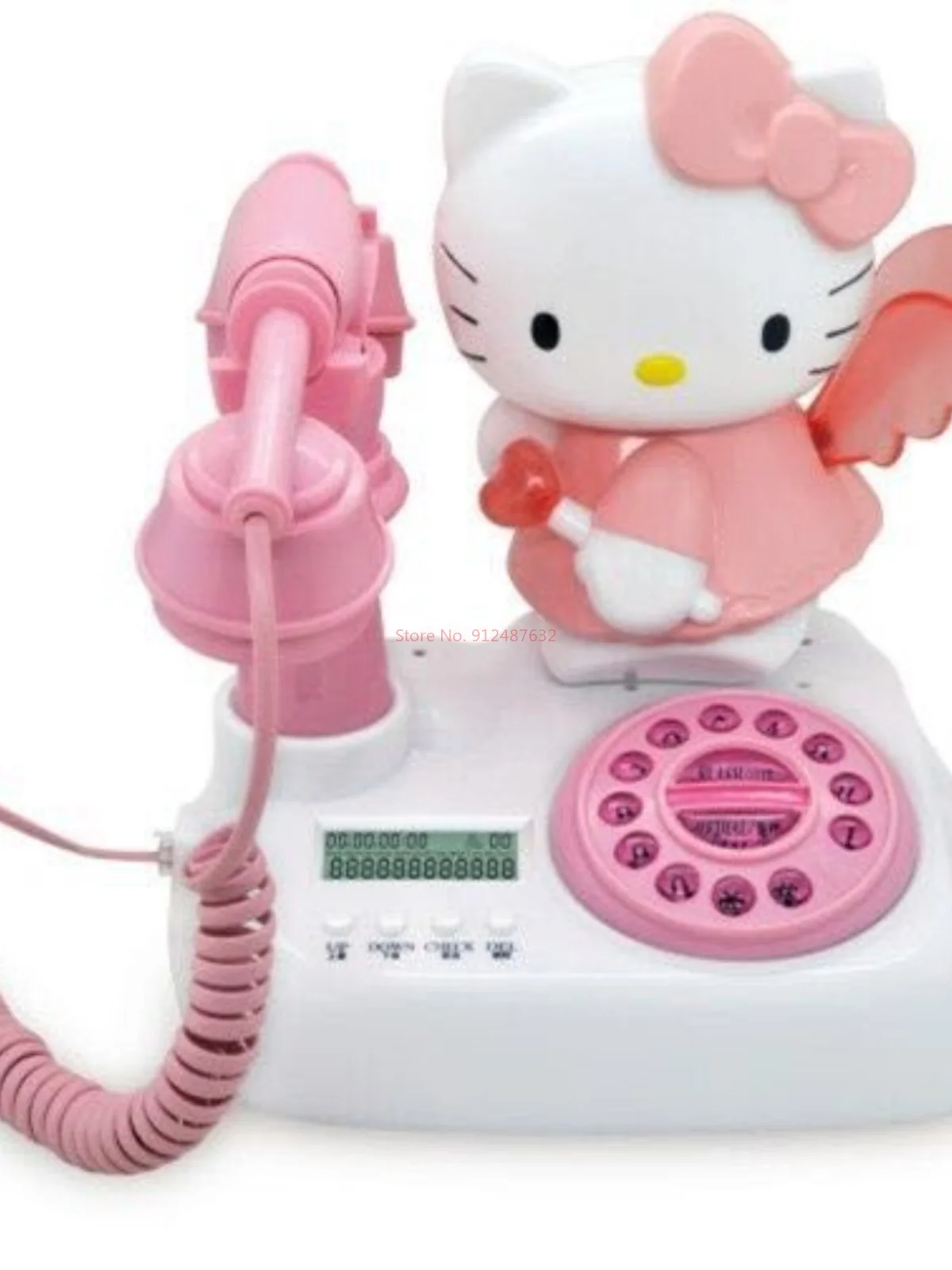 Anime Sanrio Kawaii Antique Corded Landline Telephone Hello Kitty Pink Creative Cute Retro Creative Kids Birthday Gift Toys