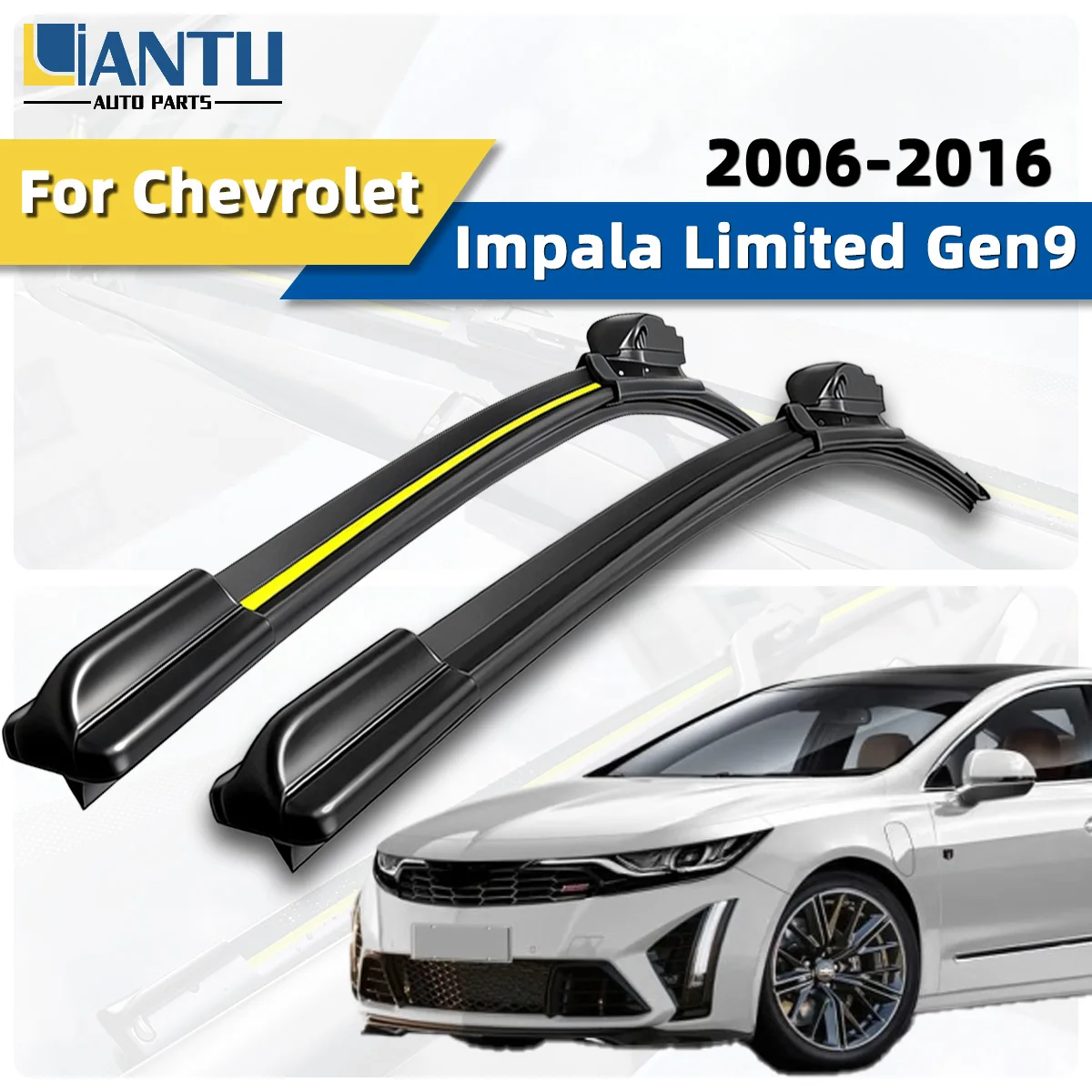 

2PCS Front Wiper Blades Wiper Fit For Chevrolet Impala Limited Gen9 2006-2016 Durable High Quality Wiper Car Accessories Silent