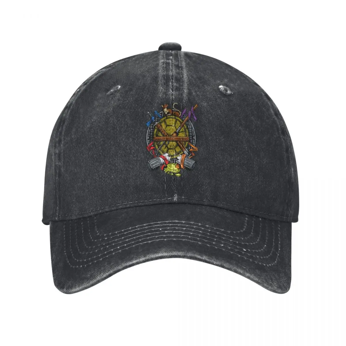 Turtle Family Crest - Full Color Racerback Baseball Cap Cotton Hats Cowboy Caps Unisex