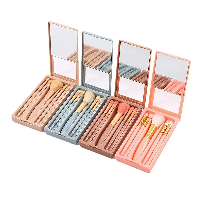 Portable Multi-Functional Makeup Brush Tool 5PC/Set Cosmetic Brush Mini Set Eyeshadow Foundation Beginner Soft Hair Beauty Tool