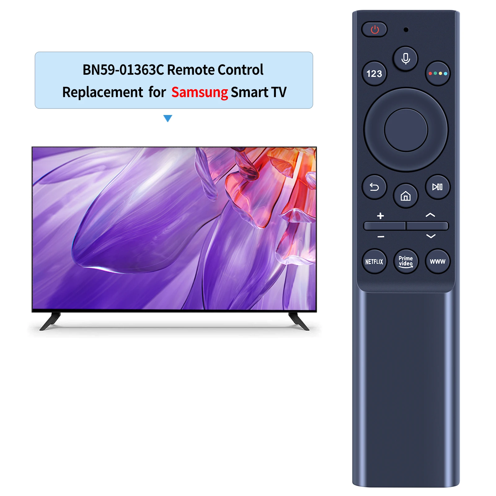 New BN59-01363L BN59-01363C Voice Remote Control For Samsung Smart TV UA75AU8000 QN43LS03AAFXZA QN65Q70AAFXZA